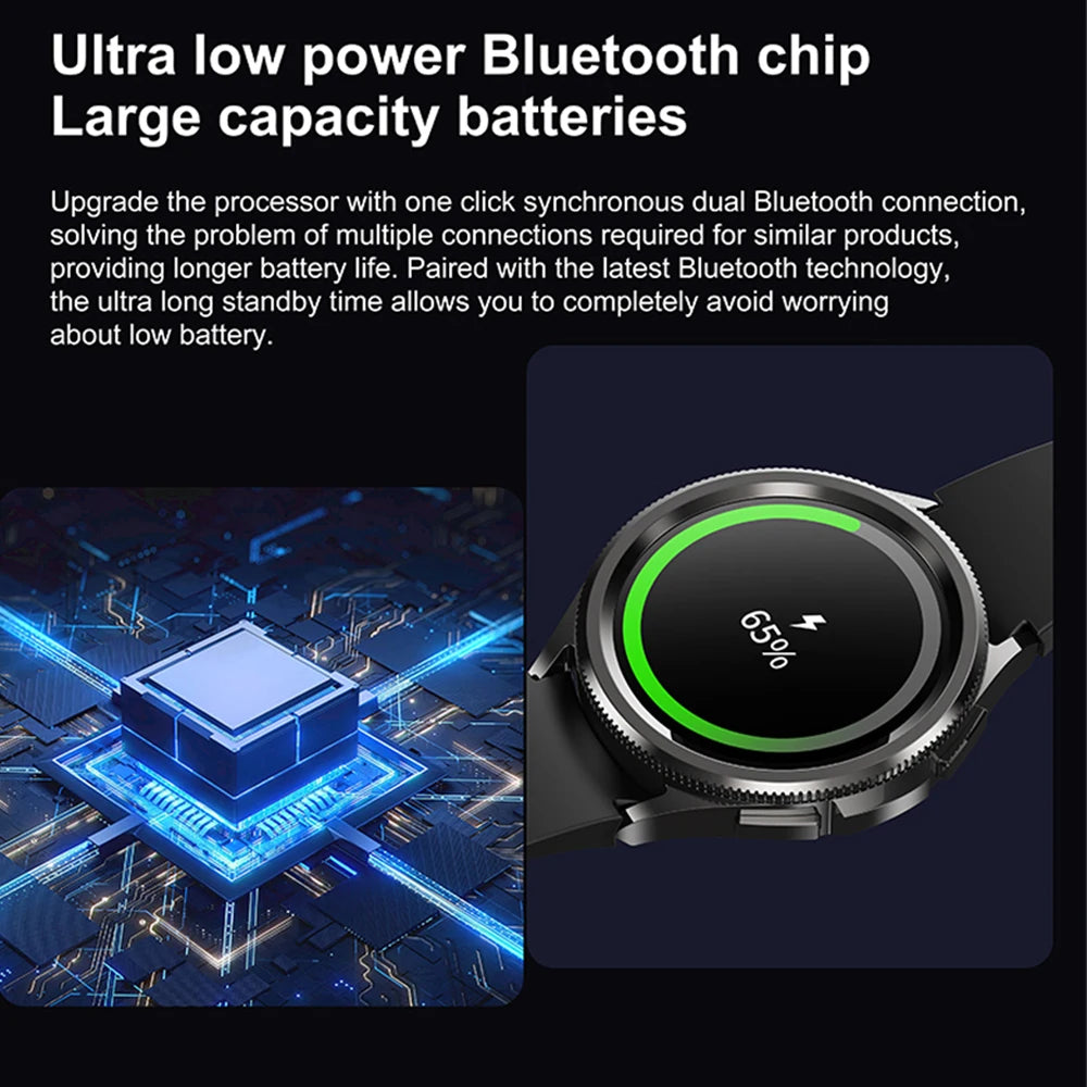 Montre connectée classique Watch 6 pour homme avec GPS, idéale pour les activités de plein air, la santé et la fréquence cardiaque.