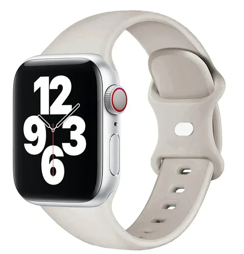 Bracelet en silicone pour Apple Watch 40 mm, 44 mm, 46 mm, 45 mm, 41 mm, 49 mm et 38 mm