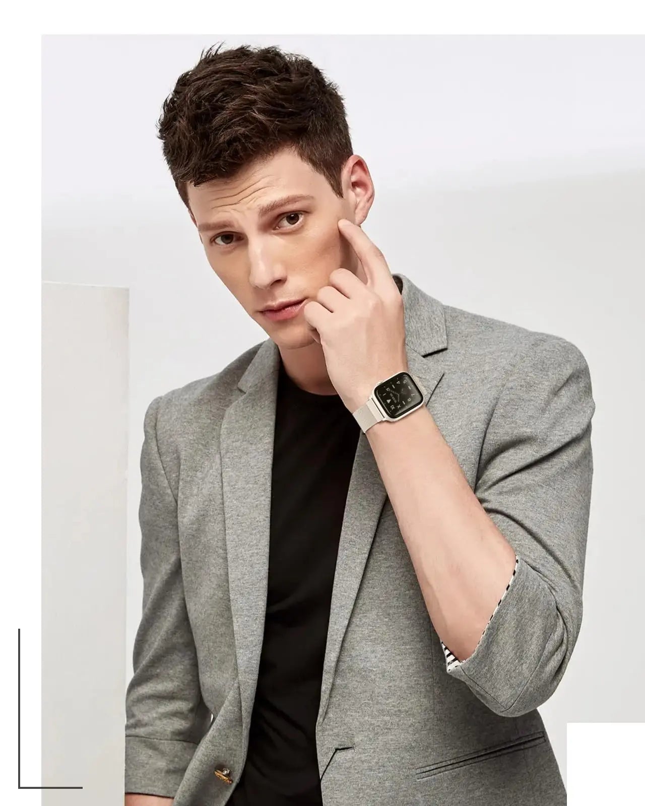 Bracelet milanais pour Apple Watch (tailles disponibles : 44 mm, 40 mm, 45 mm, 49 mm, 41 mm, 38 mm et 42 mm).