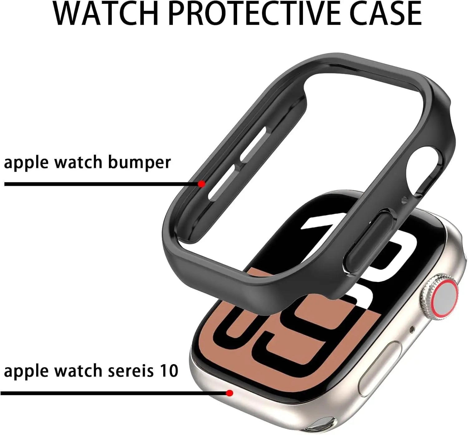 Accessoires pour boîtier Apple Watch 10, 11 et 46 mm, 44 mm, 40 mm, 42 mm et 38 mm