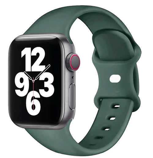 Bracelet en silicone pour Apple Watch 40 mm, 44 mm, 46 mm, 45 mm, 41 mm, 49 mm et 38 mm