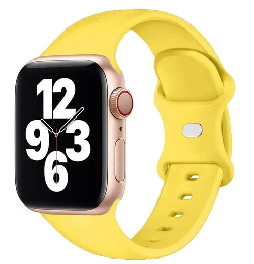 Bracelet en silicone pour Apple Watch 40 mm, 44 mm, 46 mm, 45 mm, 41 mm, 49 mm et 38 mm