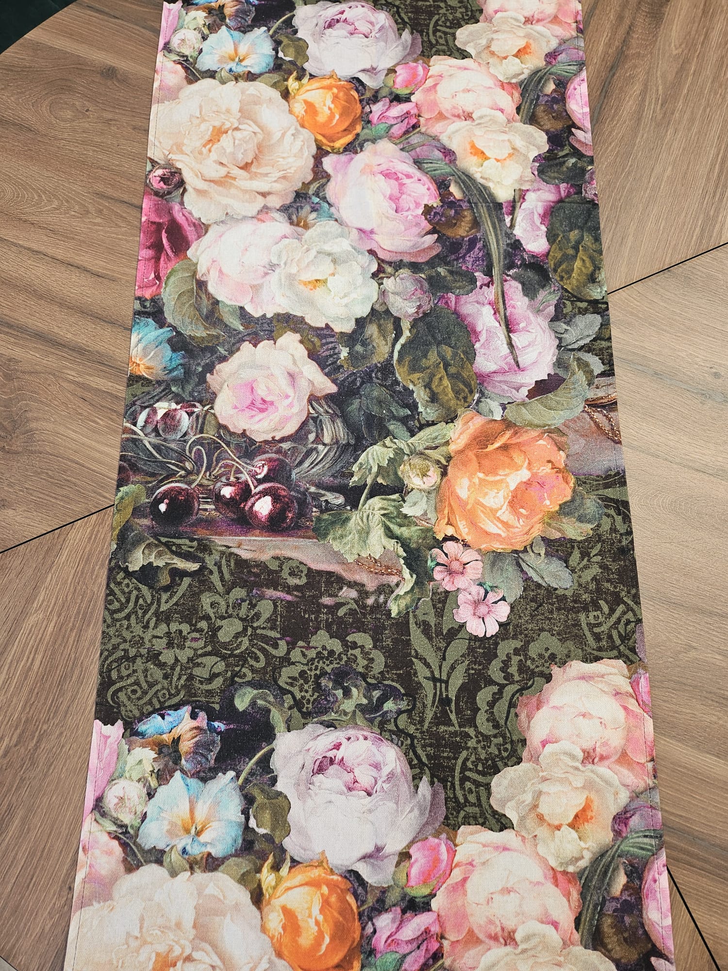 Chemin de table avec ou sans pompons, 100 % coton, imprimé | Francine