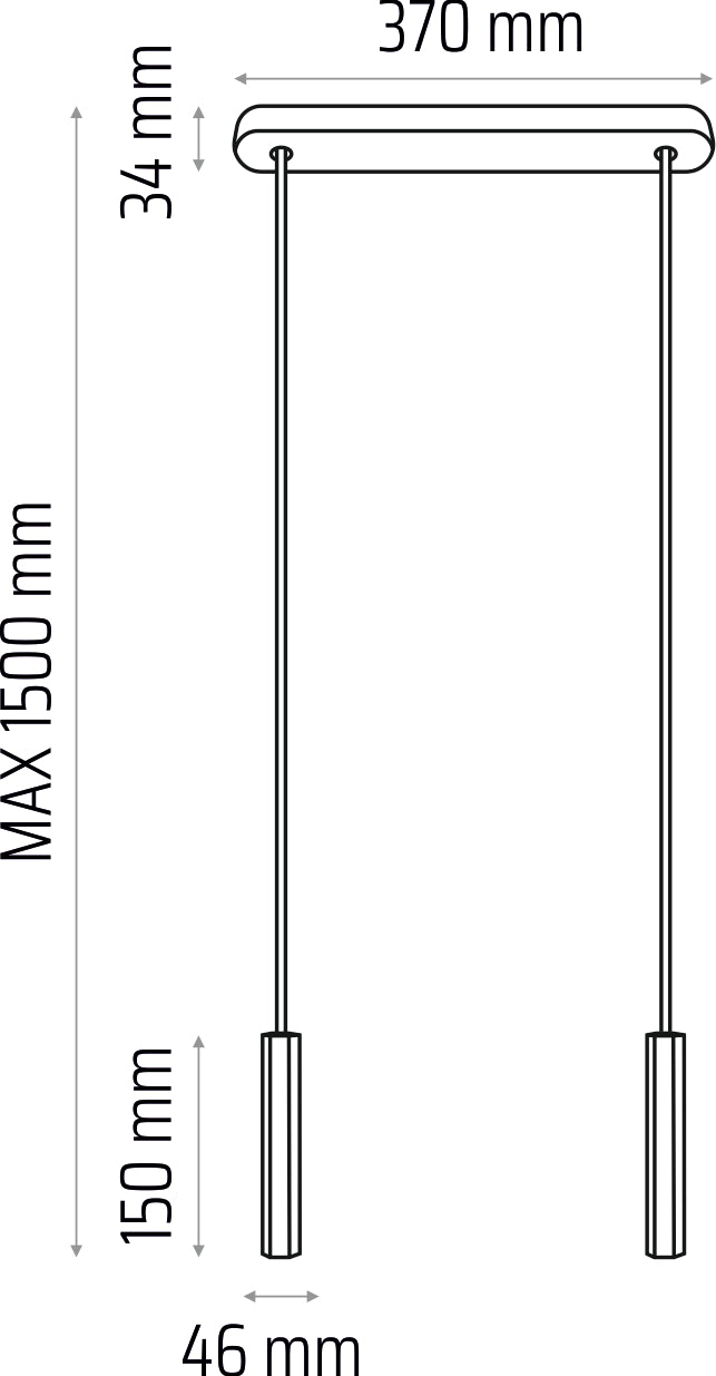 Madera Hexa hangs 2 children white