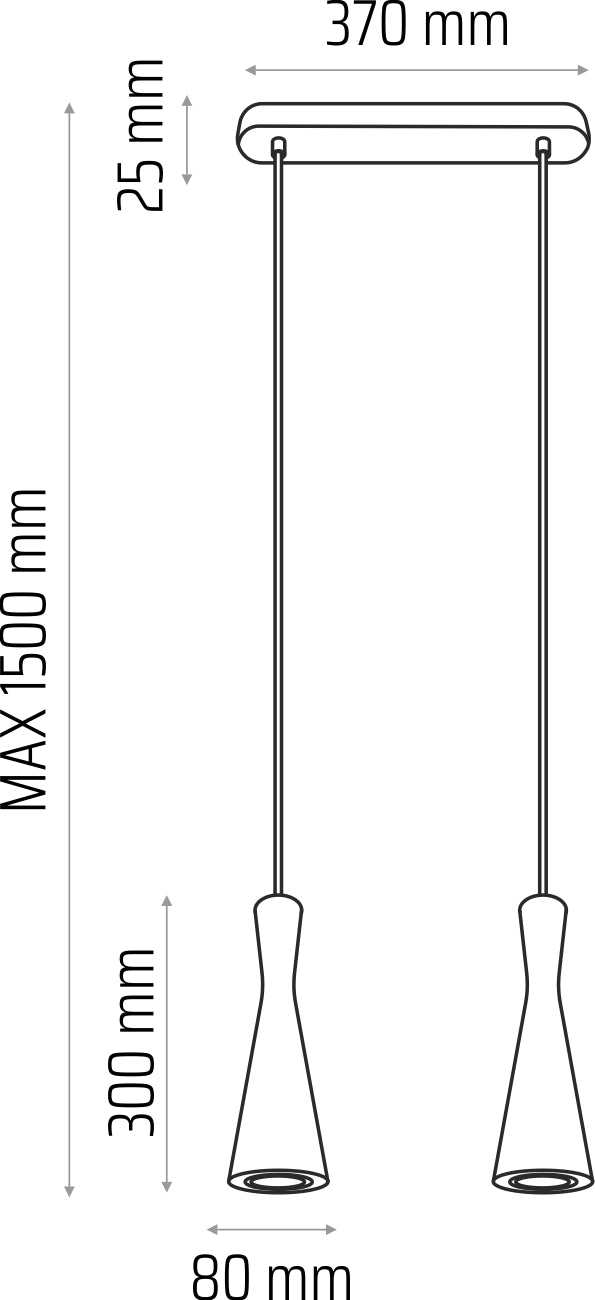 Hanging lamp white Vegas 2