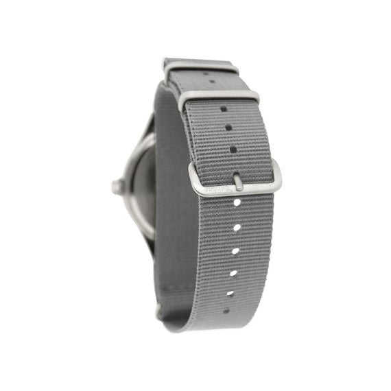 39.5mm field quartz watch with nylon 6 strap in grey colour