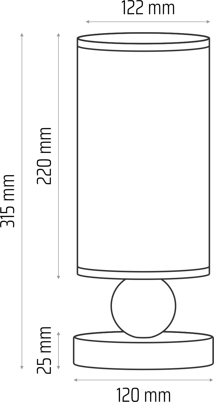 Bolla beige night lamp