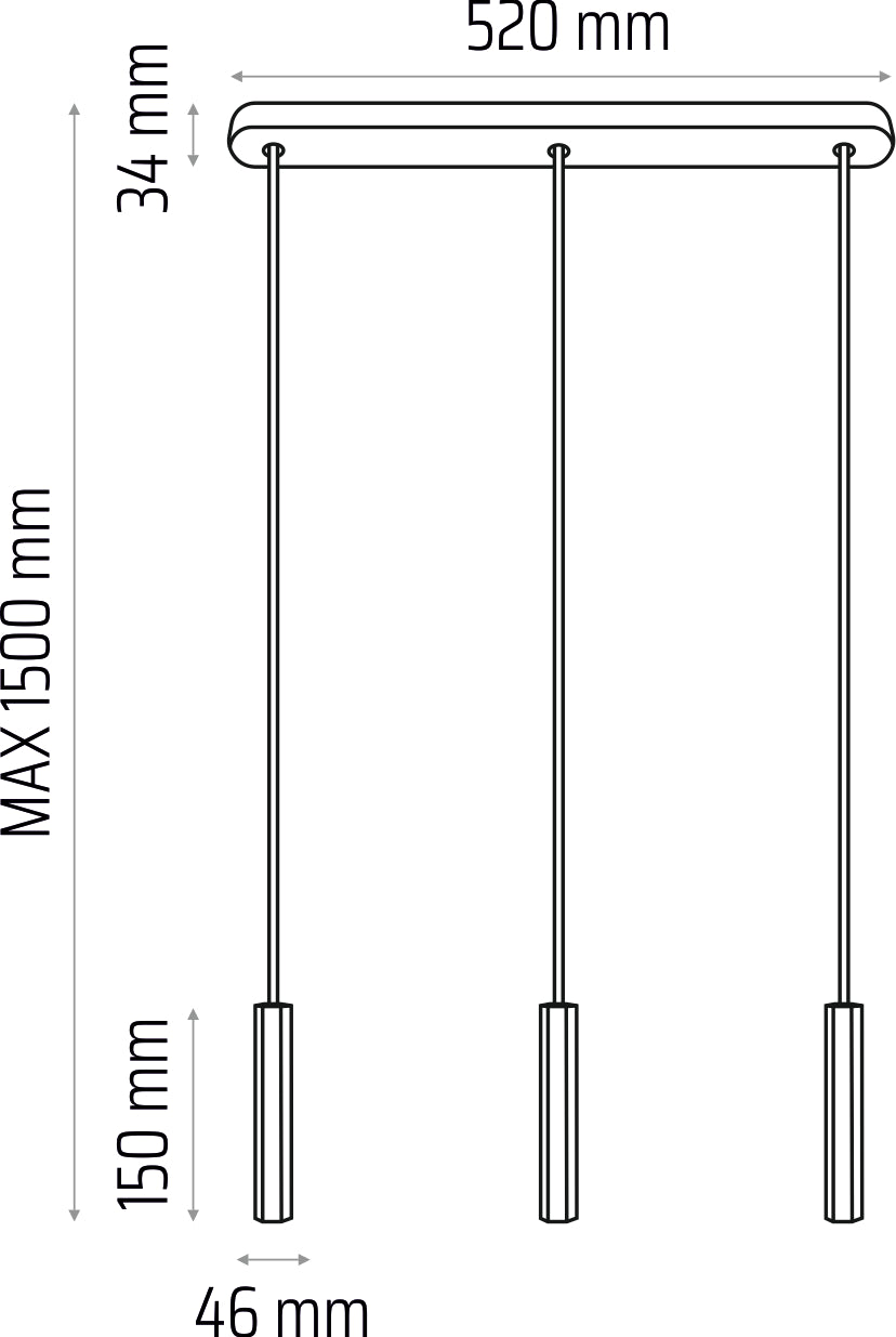 Madera Hexa hangs 3 white