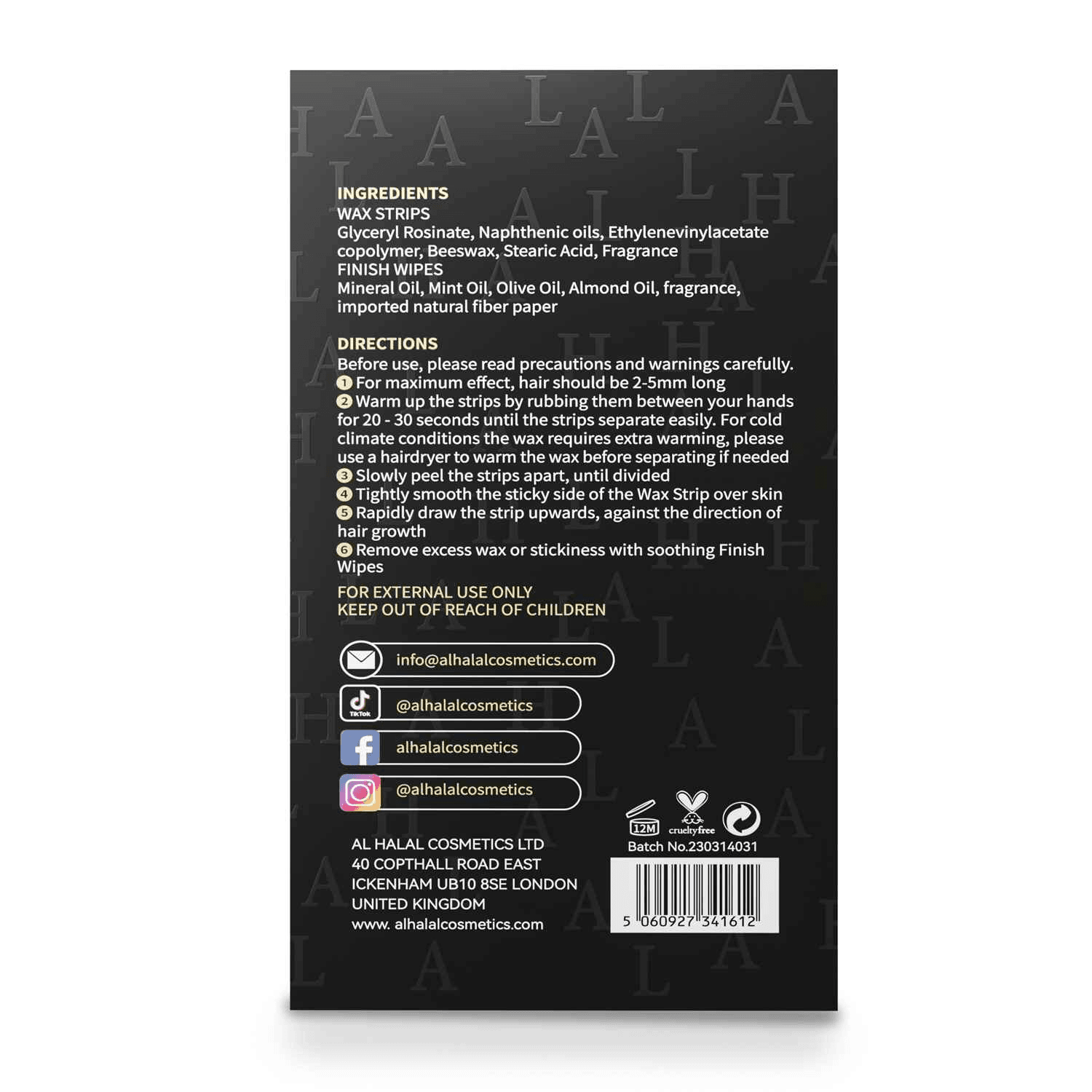 AL-299 LARAIB WAXSTRIP POUR GEZICHT ET OKSEL