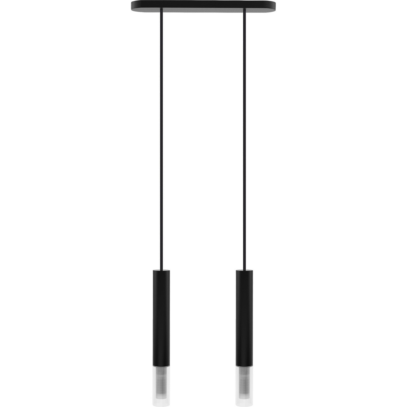 Hanging lamp Madera2 tin 2 fl black